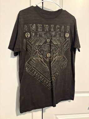 American Fighter Dark Brown Short Sleeve Graphic Tee